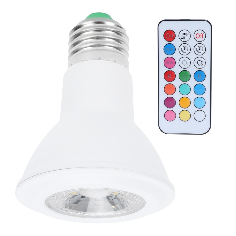 10W RGBW Spotlight with Timing Remote Control E27 Color Changing