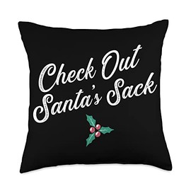 Funny Santa - Check Out Santa's Sack Throw Pillow