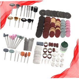 COHEALI 222Pcs Electric Grinding Tools Set Complete Accessory Kit with Polishing Heads Wool Polishing Pads Grinding Needles Brushes Cutting Discs Paste for Surface Cleaning