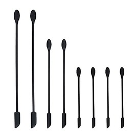 Metulip Last Drop Mini Spatula Set 8 PCS Silicone Tiny Makeup Spatulas for Skinny Openings Bottles Cosmetics Lotion Resin Beauty Spatulas Thin Jar Spatula for Kitchen