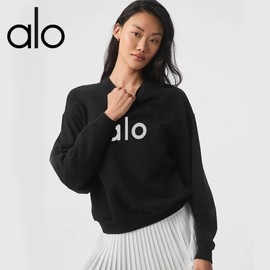 Allo Sporty Women's Autumn/Winter Loose Fit Yoga Top Fitness White L 2ea