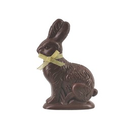 GALLERIE II Dark Chocolate Resin Gold Ribbon Easter Rabbit Medium Decorative Figurine 4.57" x 6.54" Spring Home Living Room Fireplace Mantel Kitchen Tabletop Bedroom Bathroom Premium Luxury Decor