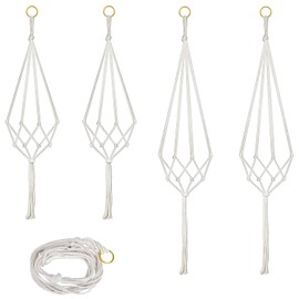 hzfengsheng Hanging Planter Basket, Cotton Rope Macrame Plantpot Hanger, Wall Hanging Flowerpot Holder for Indoor Outdoor Balcony Decor - 80CM 100CM