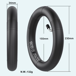 SYACHI 10 x 2/2.125/2.5 E Scooter Inner Tube Thickened, 10 Inch E Scooter Replacement Hose with Silver Valve, Extra Thick Inner Tube e Scooter, Not Easy Leaking, Pack of 1