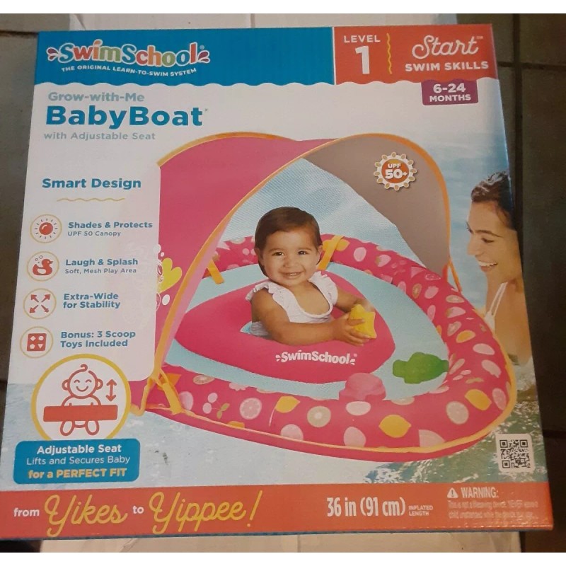 SwimSchool Swim School Grow-With-Me Baby Boat Level 1 New 6-24