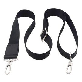 PUERHUACI Taschengurt Breit,Schultergurt,Universal Verstellbare Schulterriemen,Dauerhafte Belüfteten mit Metall,Drehhaken Schulterriemen für Damen und Herren,DIY Zubehör für Tasche Schwarz