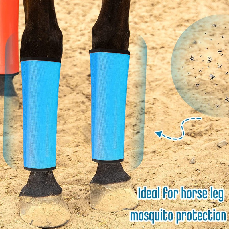 4Pcs Horse Fly Boots Breathable Comfortable Tear Resistant Fine Mesh