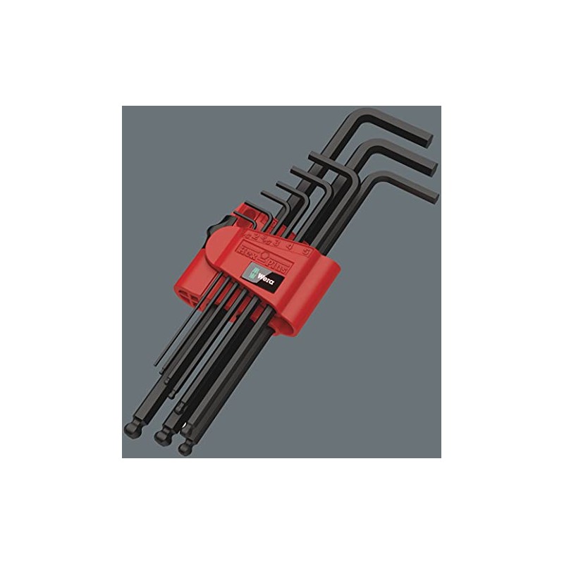Wera Hexagon 950 PKL/9 BM SB L-Key Set, BlackLaser, Ballpoint
