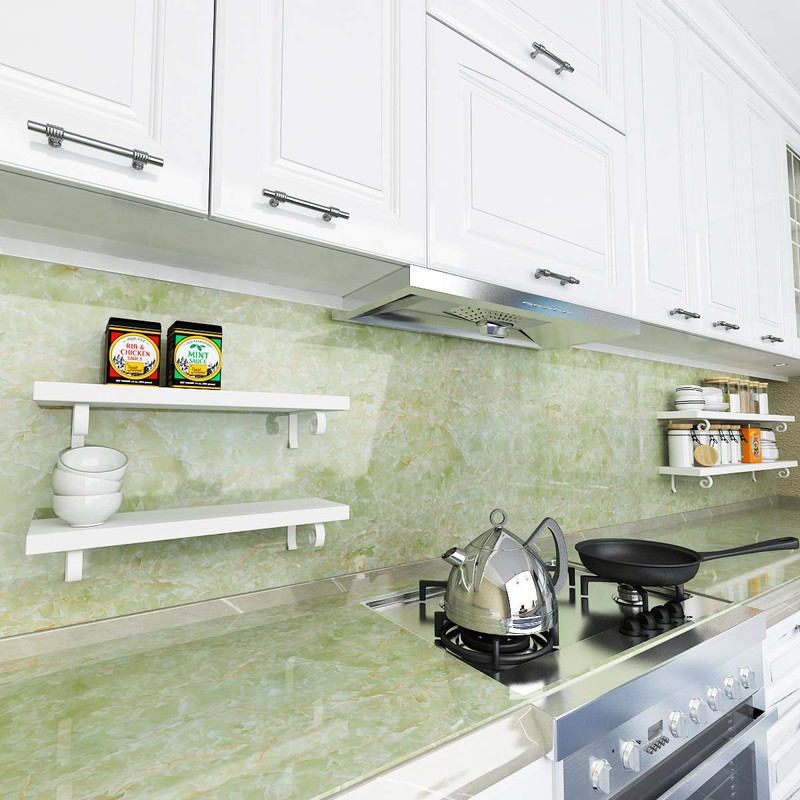 Livelynine 24 X 197inch Green Contact Paper for Countertops Waterproof