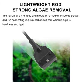 GLOGLOW Limpiador Raspador de Algas para Acuarios, Mango Largo, Hoja de Afeitar Desmontable para Tanques, Herramienta Limpiadora de Vidrio, Raspador para Acuarios, Cepillo Limpiador(Alargado)