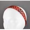 Brown basketweave plastic head band hair accessory grip teeth 1