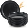 OAMCEG 12pcs Wheat Straw Plates - 9 Inch Unbreakable Plastic