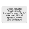 Aflle Racing 2" Inch (50mm) Stroke 12V Electric Linear Actuator