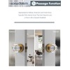 SORWDUERM Antique Brass Door Knobs Crystal Door Knob Passage Door
