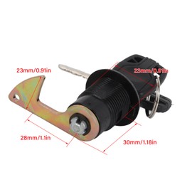 Tour Pak Lock, KIMISS Rear Trunk Lock & Keys Set Aluminum Plastic Scooter Fitting Tail Lock Universal for Electric Motorcycles Storage Trunk scooters`(#1)