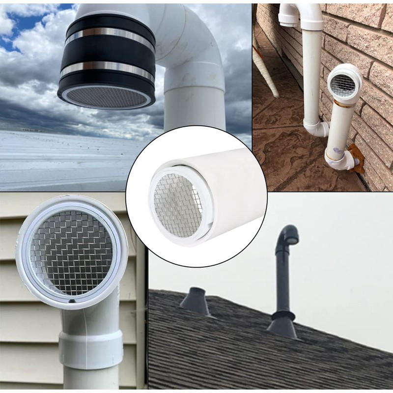 Raven R1508 Termination Cap Vent Cover Mesh Screen, Round Furnace