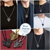 FaithHeart Nordic Viking Jewellery Mens Wolf Necklace Stainless Steel Fenrir