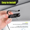 Dickno 2 PCS Bling Sunglasses Holder for Car Sun Visor,