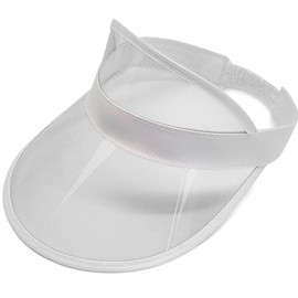 AYNKH Neon Sun Visor Hats Party Accessories Unisex Retro 80s Pub Golf Visor Fancy Dress for Women Men Beach Sports Carnival Bar Party, White, Unit size