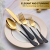 Moxinox 20-Piece Black & Gold Silverware Set, 18/0 Stainless Steel