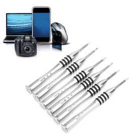 Watch Screwdriver Set, Screwdriver Set 6Pcs Slot Screwdriver Jewelers Screwdriver Set Hand Tightening Tool for Eyeglass Watch Jewelers Laptop Computer