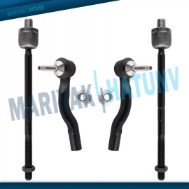 BOXI For Ford Crown Victoria Lincoln Town Car Marauder Front Inner Outer Tie Rod Set