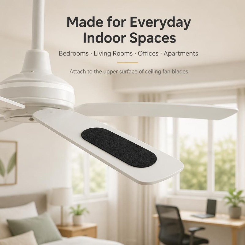 Ceiling Fan Filters for Blades,No-Residue Activated Carbon，5 Pack