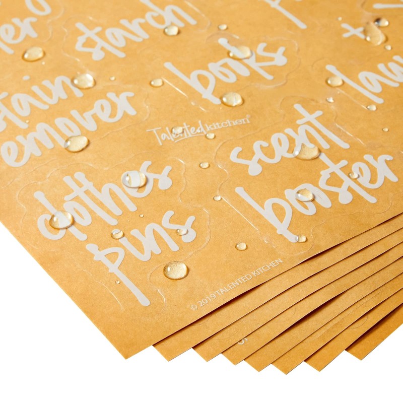 Talented Kitchen Laundry Room Organization Labels - 141 Preprinted White