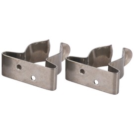 Amarine Made Pair of Stainless Steel Boat Hook Spring Clamp Holder Bracket Clip, Marine Spring Clip (9823S: I.d. 5/8" to 1")