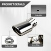 Universal Chrome Exhaust Tip, 1.5"–2.1" Inlet, Stainless Steel, Adjustable Car