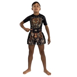 Venum Kids' Tiger Muay Thai, Black/Neo Orange