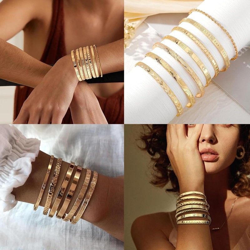 Vimmvid Pack of 7 bangles gold, bangles ladies, gold bangle,