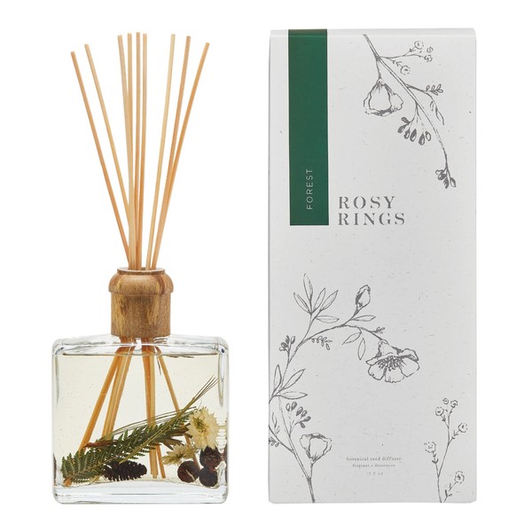 Rosy Rings Botanical Reed Diffuser 13oz - Lasts 6-12 Months, Aromatherapy Diffuser, Reed Diffuser Sticks, Diffuser with Botanicals Perfect for Home Decor!