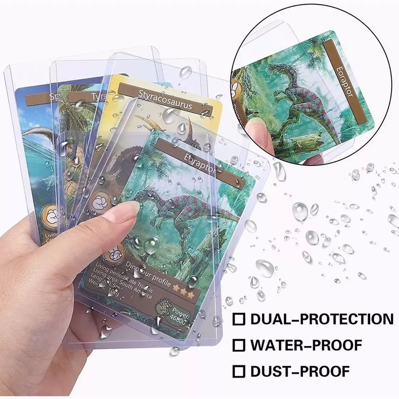 100pcs Regular Top Loaders Transparent Card Sleeves Collectible Card Top