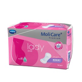 MoliCare Premium lady pad, incontinence pad for women for bladder weakness, aloe vera, 4.5 drops, 1 x 14 pieces