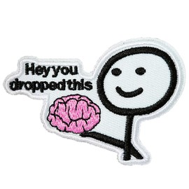 XMJY Funny Hook and Loop Patch - Hey You Dropped This Embroidered Patches, Humorous Morale Patch for Tactical Backpacks, Hats, Lunch Bags, Vests, Jackets