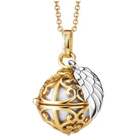 Engelsrufer ERN-ER23-20-XS-G Women's Necklace Sterling Silver with Harmony Ball Pendant Gold Size XS with Mother of Pearl Harmony Ball Lobster Clasp Nickel Free Size: 45 + 5 cm, Sterling Silver, No