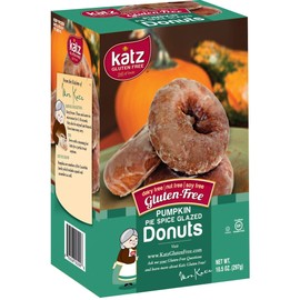 Katz Gluten Free Pumpkin Spice Glazed Donuts | Dairy Free, Nut Free, Soy Free, Gluten Free | Kosher (3 Packs of 6 Donuts, 10.5 Ounce Each)
