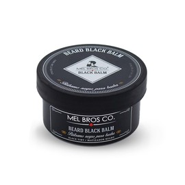 MEL BROS CO. - Beard Black Balm - Blsamo negro para Oscurecer Barba y Bigote 2.7. Cubre canas, lavable, engrosa barba, frmula europea.                