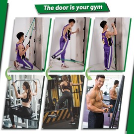 Slim Panda Upgrade Door Anchor Strap for Resistance Bands Exercises,Portable Multi Point Anchor Gym Attachment for Home Fitness,Door Resistance Bands Workout Equipment for Stretch,Strength Training