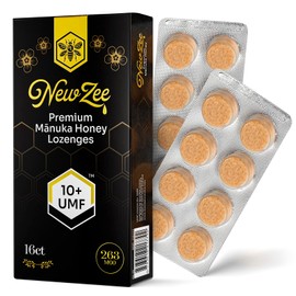 Manuka Honey Lozenges, 16 Count Made W/UMF 10+, MGO 263 New Zealand Manuka Honey, UMF Certified, Monofloral, Traceable from Hive to Hand