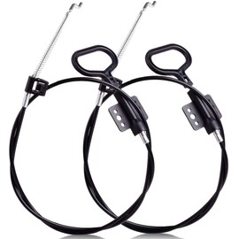 2 PCS Sofa Recliner Cables, D-Ring Recliner Release Pull Handle Cables Recliner Replacement Parts, Hook Exposed Cable Length 4.75 Inch S Tip, Total Length 36.25 Inch