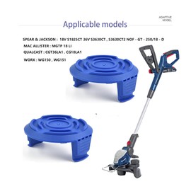 MOECSHSY TLW-01-1 Trimmer Spool Cover Cap,Durable Spool Cap for Mac Allister, Spear & Jackson, Qualcast and Worx,Spool Cover Caps Replacement 2 PCS