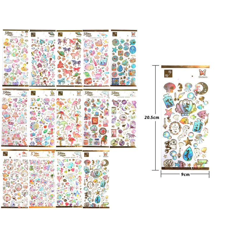 DERAYEE Reward Seal, 3D 3D, Foil Stamping, Translucent Notebook, Sticker,