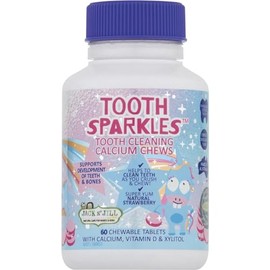 Jack N' Jill Tooth Sparkles Tooth Cleaning Calcium Chews 60 tabs