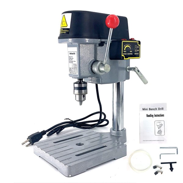 EWANYO 3-Speed Benchtop Drill Press, Electric Bench Wood Drilling Machine