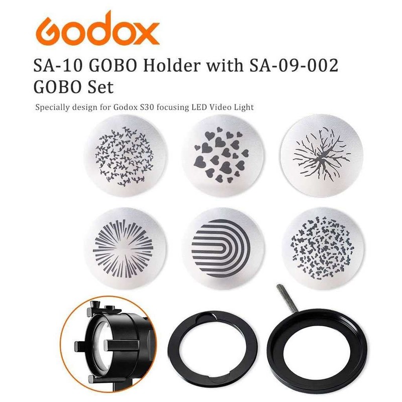 Godox GOBO Set SA-09-002 Kit for GODOX S30 Focusing LED