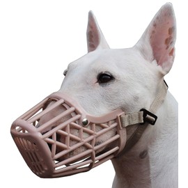 Dogs My Love Plastic Dog Basket Muzzle Beige 7 Sizes (Medium: Circumference 9")