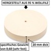 Polishing Wheel for Felt Sanding Block (95% Wool) with Hole,