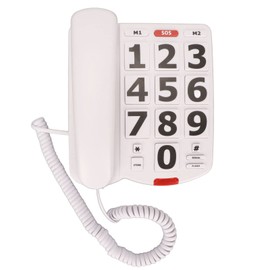 Landline Telephone, Seniors, Senior Telephone, Landline with Large Buttons, Corded Telephone, Button Telephone, Large Button Telephone for Visually Impaired, Loud Ringtones
